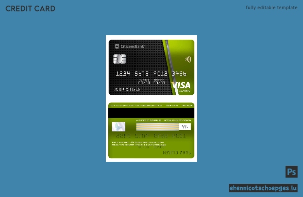 USA Citizens Bank Visa Classic Card – Beispielvorschau